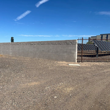 Perimeter Block Wall for Solar Farm