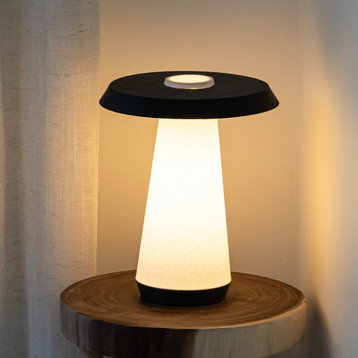 Mid-Century Minimalist Plant-Based PLA 3D Printed Dimmable LED Table Lamp, White