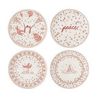 Ellen DeGeneres ED Holiday Tableware Accent Plates, 8", 4-Piece Set