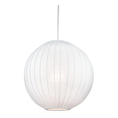 White Globe Pendant Lights Houzz Kira Home Nova 12 Modern White Fabric Shade Globe Pendant Light