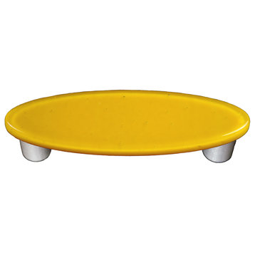 Sunflower Yellow Pull Oval, Black Post