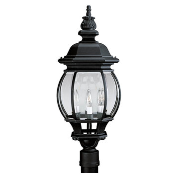 Four-Light Post Lantern, Black