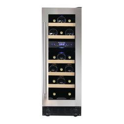 Dunavox DAU-17.57DSS Two Zone 17 Bottle Wine Fridge - Beer And Wine Refrigerators
