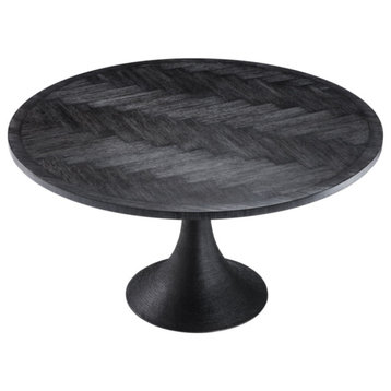 Round Charcoal Dining Table | Eichholtz Melchior