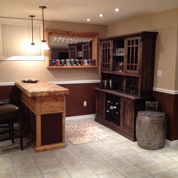 Basement man cave party zone