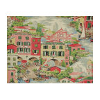 Venice Italy Fabric Pink Toile, Standard Cut