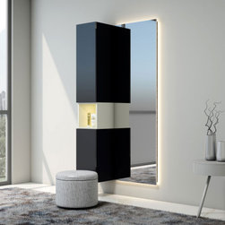 Dressing Unit in Indigo Blue Gloss Finish Supplied by Inspired Elements - Dressing Tables