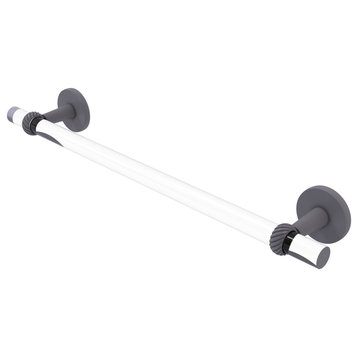 Clearview 30" Towel Bar with Twisted Accents, Matte Gray