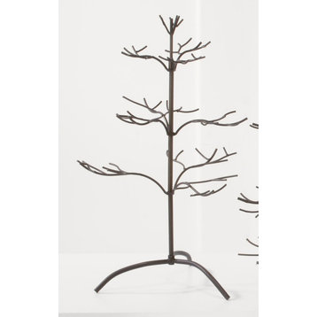 25"H Metal Ornament Tree, Brown