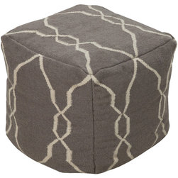 Surya Poufs- (POUF-24) - Floor Pillows And Poufs