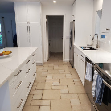 Contemporary Kitchen Remodel Done in a Matte White Color