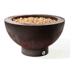 Ore Round Gas Burning Fire Bowl - Fire Pits