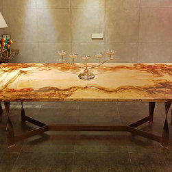 Pissaro Hand-painted Dining Table - Dining Tables