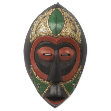 God Will Respond African Wood Mask