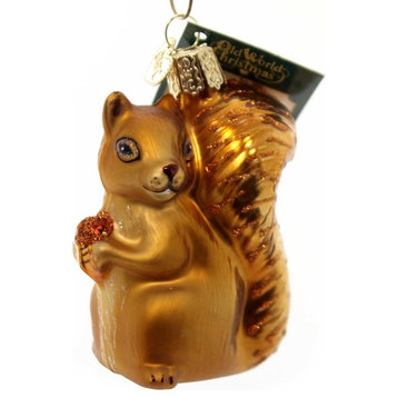 Old World Christmas Squirrel Glass Ornament Wildlife Squirrel 12080