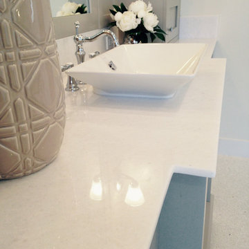 Pompeii Quartz Vanilla Ice Bathroom Countertop