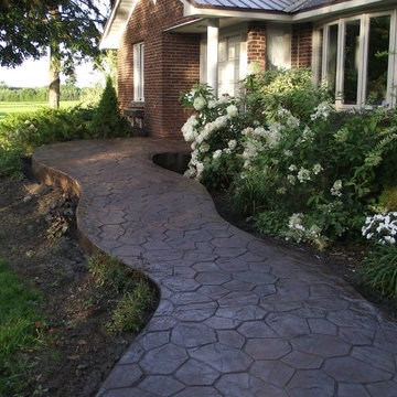 Stamped Concrete Wheel Chair Ramp.