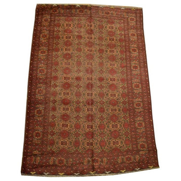 Tribal Afghan Oriental Rug, 7'5"x10'7"