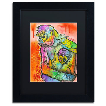Dean Russo 'Monkey 1' Framed Art, 11x14, Black Frame, Black Mat