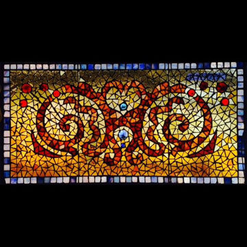 Ornamental stained glass transoms
