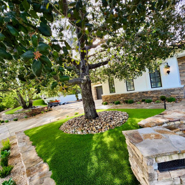 Calabasas Estate Front Yard Masterpiece with Monumental Oak Canopy & Precision S