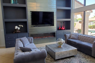 Photo of a contemporary living room in Phoenix.