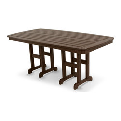 Polywood - Ivy Terrace Classics 37"x72" Dining Table, Mahogany - Outdoor Dining Tables