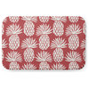24" x 17" Pineapple Pattern Bathmat, Ligonberry Red