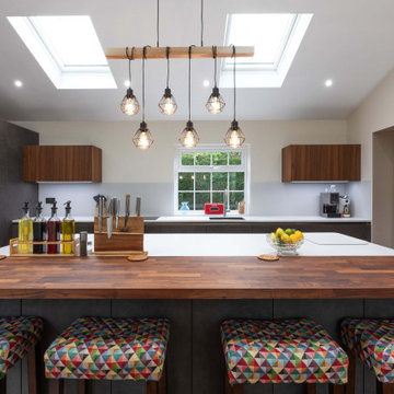 Walnut Handleless Kitchen in Leeds