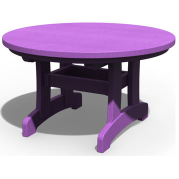 Poly Lumber Round Coffee Table, Purple