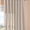 Bermuda Stone Linen Blend Stripe Curtain