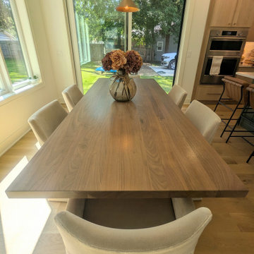 Modern Walnut Dining Table | 8' Solid Hardwood Dining Table