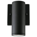 AFX Inc. - Beverly Outdoor LED Wall Sconce, Black, 6" - Illuminate your outdoor space with the Beverly Outdoor LED Wall Sconce, expertly crafted from aluminum and glass for enduring durability. With integrated LED technology, this dimmable fixture offers both efficient lighting and ambiance control. Its wet location rating ensures suitability for various weather conditions, while the cylindrical shape and modern-transitional style combine to create a sleek and versatile lighting solution that enhances your outdoor decor.