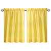 Ellis Curtain Stacey Tailored Tier Pair Curtains, Yellow, 56"x45"
