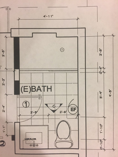Guest bathroom door placement