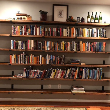 Reclaimed barn wood shelves