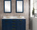 Madison 60" Carrara White Marble Vanity, Monarch Blue