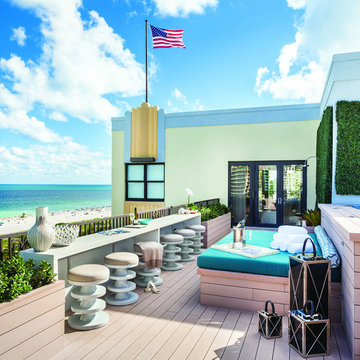 The Netherland Condo penthouse deck, by SoJo Design