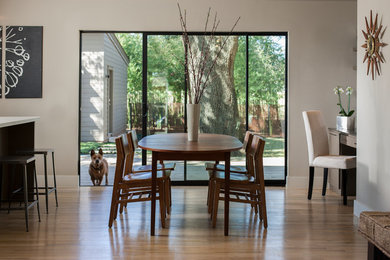 Trendy dining room photo in Dallas