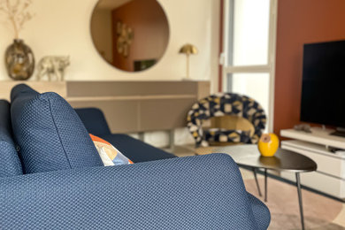 Réalisation d'une salle de séjour design.