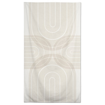 Neutral Abstract Rainbow 58 x 102 Outdoor Tablecloth
