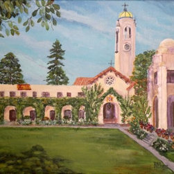 "The Bishops School."  11x14, Acrylic on canvas. - Paintings