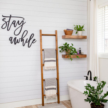 Modern Farmhouse Shiplap Bathroom Makeover