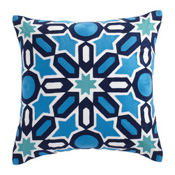 BLUE IZNIK PILLOW COVER &ndash; ZALIJ - Decorative Pillows