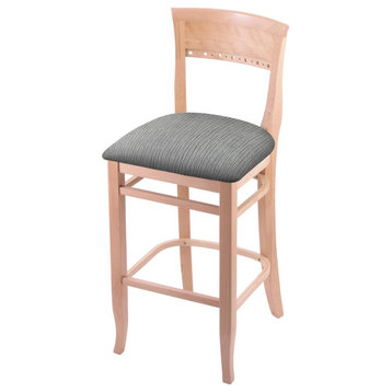 3160 30 Bar Stool with Natural Finish and Graph Alpine Seat