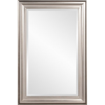 George Rectangle Mirror - Brushed Bright Nickel