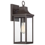 Helmsman Lighting Works - 1-Light Exterior Wall Sconce, Bronze - Brighten your exterior with this stylish wall lantern by Savoy House.
