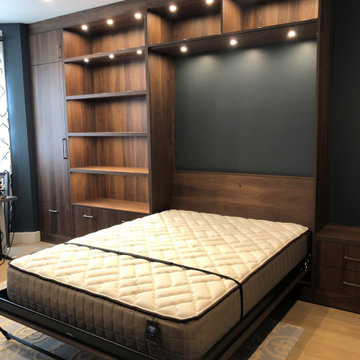 Smoked Walnut Shinnoki Office/Guest Room with Wall Bed