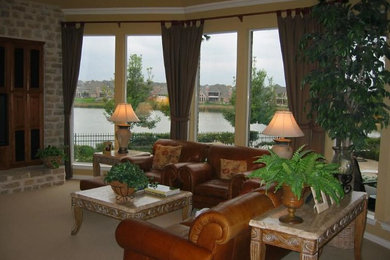 Trendy living room photo in Phoenix