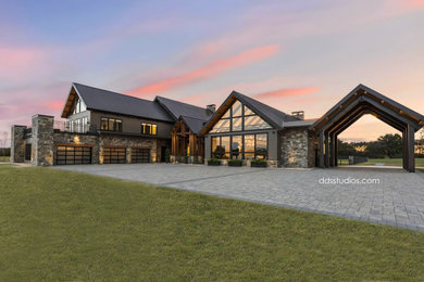 Modern Timber Lodge Home